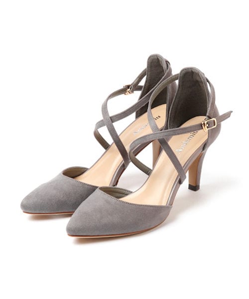 Andemiu(アンデミュウ)の「ストラップパンプス(シューズ・グレー/ブラック/レッド)」の1枚目の写真