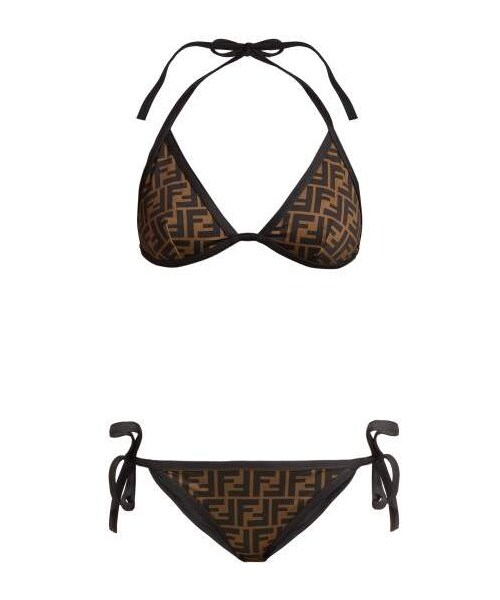 FENDI（フェンディ）の「Fendi - Logo Print Triangle Bikini - Womens ...