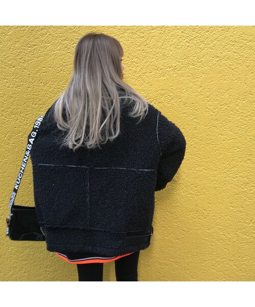 no brand（ノーブランド）の「ワッペンたくさんフェイクボアムートンJK｢69｣（ニット/セーター・レディース・その他）」の6枚目の写真