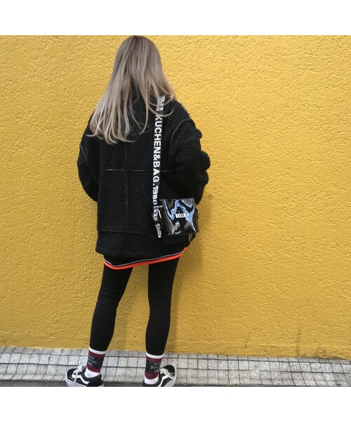 no brand（ノーブランド）の「ワッペンたくさんフェイクボアムートンJK｢69｣（ニット/セーター・レディース・その他）」の8枚目の写真