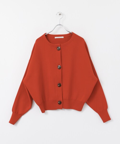 KBF(ケイビーエフ)の「BIGボタンクルーネックカーディガン(トップス・レディース・ORANGE/BEIGE/BLACK・one)」の12枚目の写真