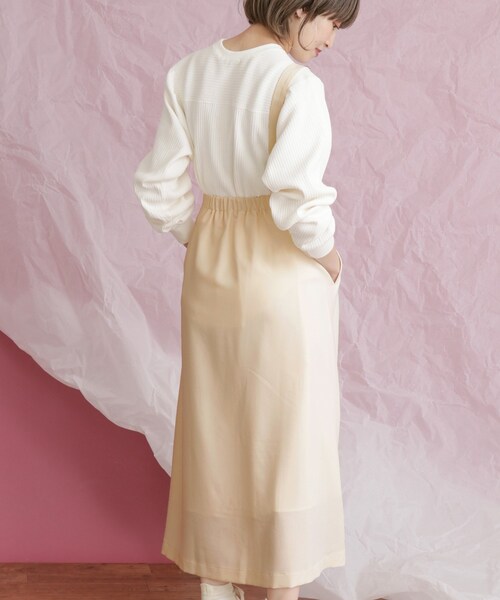 KBF（ケイビーエフ）の「WEB限定 ワンショルダーサロペットスカート（ワンピース/ドレス・レディース・MOCHA/OFF/BLACK・one）」の5枚目の写真