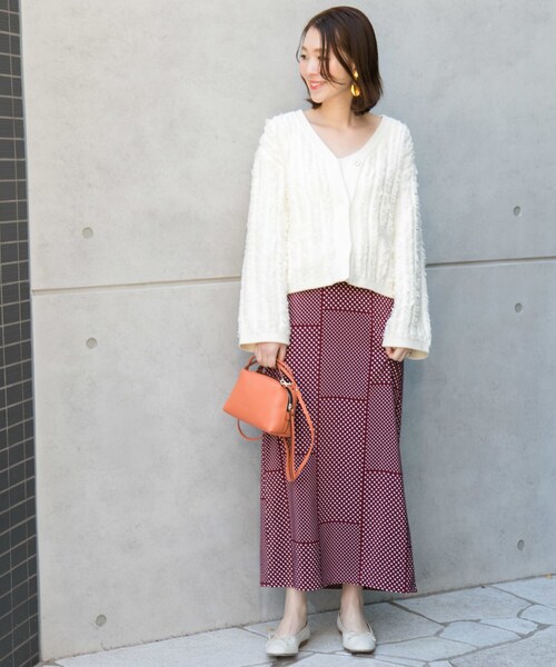 URBAN RESEARCH ROSSO WOMEN(アーバンリサーチ ロッソ)の「フリンジニットジャケット(トップス・レディース・GREEN/OFFWHITE/ORANGE・FREE)」の8枚目の写真