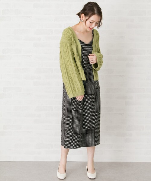 URBAN RESEARCH ROSSO WOMEN(アーバンリサーチ ロッソ)の「フリンジニットジャケット(トップス・レディース・GREEN/OFFWHITE/ORANGE・FREE)」の18枚目の写真