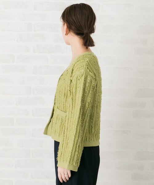 URBAN RESEARCH ROSSO WOMEN(アーバンリサーチ ロッソ)の「フリンジニットジャケット(トップス・レディース・GREEN/OFFWHITE/ORANGE・FREE)」の22枚目の写真
