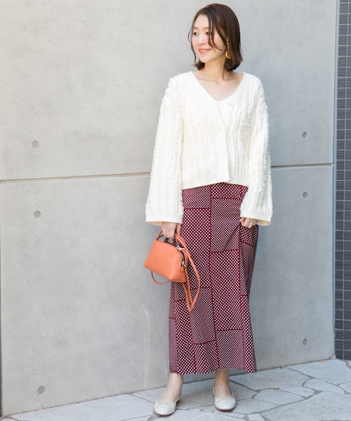 URBAN RESEARCH ROSSO WOMEN(アーバンリサーチ ロッソ)の「フリンジニットジャケット(トップス・レディース・GREEN/OFFWHITE/ORANGE・FREE)」の9枚目の写真