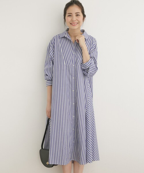Sonny Label アーバンリサーチサニーレーベル の Aラインストライプシャツワンピース ワンピース Wear