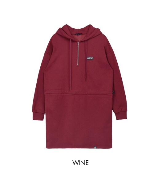 mixxmixの「ウエストドロストフードワンピース（ワンピース・レディース・ホワイト/その他/レッド/ブラック・S/M）」の4枚目の写真