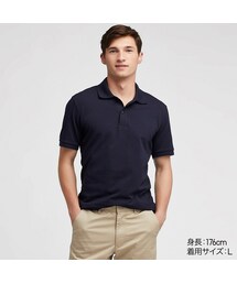 UNIQLO ユニクロ ドライカノコポロシャツ ネイビー ブラック XL 各２枚 ユニクロ ドライカノコポロシャツ ネイビー メンズ L 2枚セット
