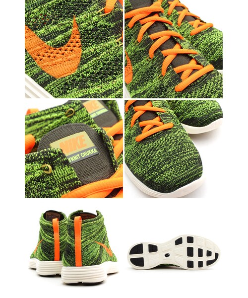 NIKE（ナイキ）の「NIKE LUNAR FLYKNIT CHUKKA　BLACK/TTL ORANGE-SQ-PRCHT GLD（MID-CUT・メンズ・other・30.0cm/24.0cm/24.5cm/25.0cm/25.5cm/26.0cm/26.5cm/27.0cm/27.5cm/28.0cm/28.5cm/29.0cm/29.5cm）」の3枚目の写真