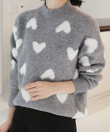 DHOLIC | ソフトハートパターンニット(ニット/セーター)