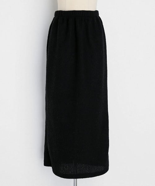 DHOLIC(ディーホリック)の「リブニットスリットロングスカート(スカート・レディース・ピンク/ブラック/ベージュ・FREE)」の2枚目の写真