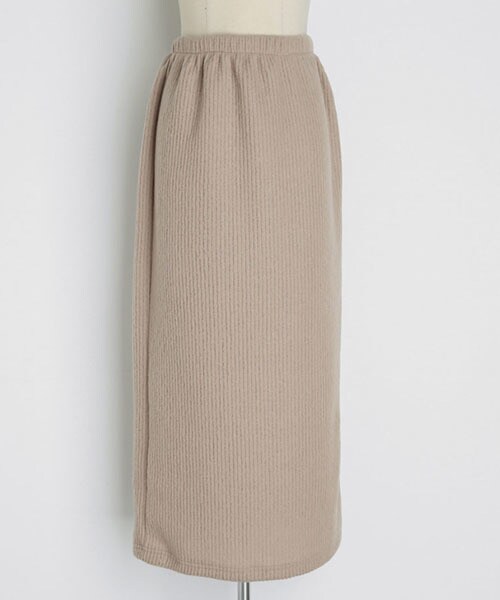 DHOLIC(ディーホリック)の「リブニットスリットロングスカート(スカート・レディース・ピンク/ブラック/ベージュ・FREE)」の3枚目の写真