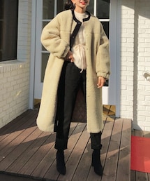 DHOLIC | コーデュロイポイントボアコート(その他アウター)