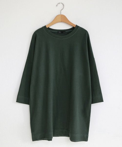 DHOLIC（ディーホリック）の「オーバーサイズコットンTシャツ（Tシャツ/カットソー・レディース・ホワイト/グリーン/ブラック/ブラウン・FREE）」の4枚目の写真