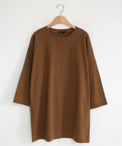 DHOLIC（ディーホリック）の「オーバーサイズコットンTシャツ（Tシャツ/カットソー・レディース・ホワイト/グリーン/ブラック/ブラウン・FREE）」の3枚目の写真