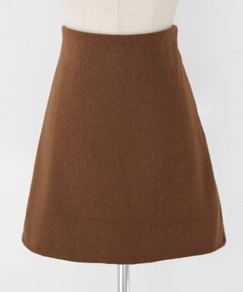DHOLIC（ディーホリック）の「ウール混Aラインミニスカート（スカート・レディース・グリーン/ブラウン/グレー/ブラック/レッド・S/M）」の4枚目の写真