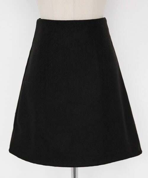 DHOLIC（ディーホリック）の「ウール混Aラインミニスカート（スカート・レディース・グリーン/ブラウン/グレー/ブラック/レッド・S/M）」の2枚目の写真