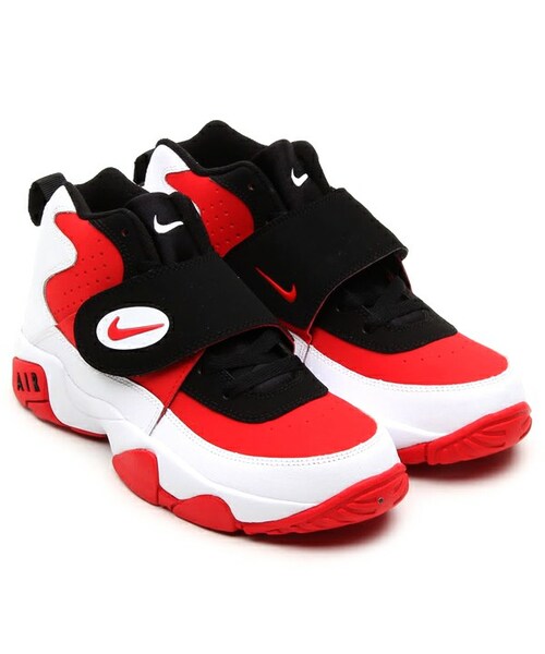 NIKE（ナイキ）の「NIKE AIR MISSION GS WHITE/FIRE RED-BLACK（HIGH ...