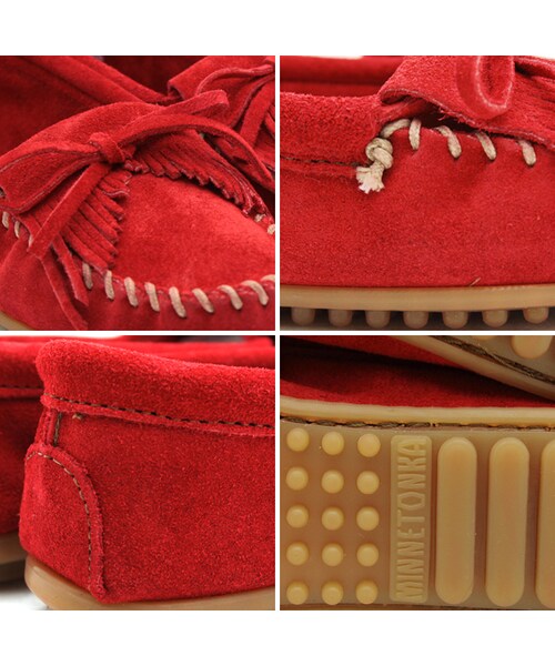 Minnetonka（ミネトンカ）の「Minnetonka SPRING KILTY SUEDE MOCCASIN　CHERRY RED（MOCCASIN・メンズ・other・25.0cm/22.0cm/23.0cm/24.0cm）」の3枚目の写真