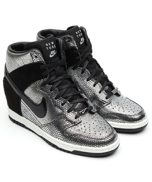 nike sky hi silver