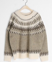 DHOLIC | ノルディックパターンラグラン二ット(ニット/セーター)