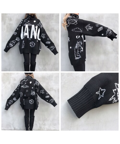 no brand（ノーブランド）の「宇宙柄ニット｢NANC｣（ニット/セーター