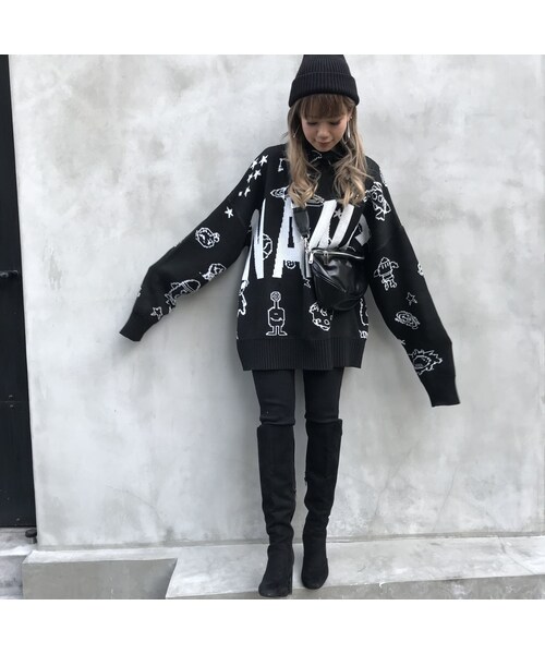 no brand（ノーブランド）の「宇宙柄ニット｢NANC｣（ニット/セーター