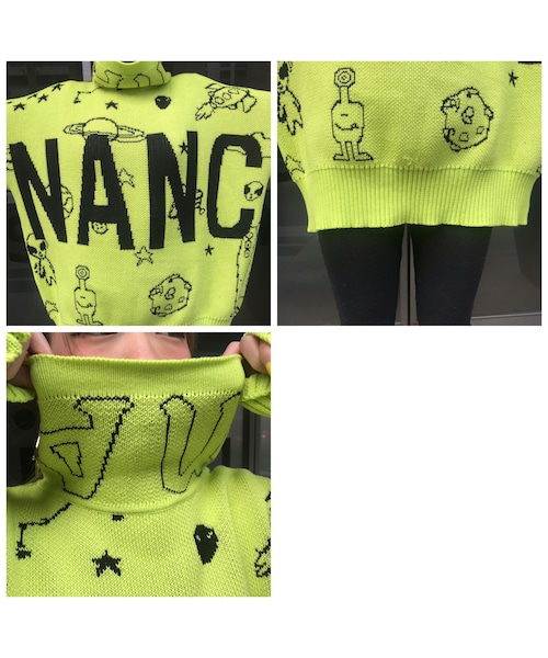 新品✦マークアンドロナ✦24年秋冬オーバーニットジャケット✦蛍光グリーン 新品✦マークアンドロナ✦24年秋冬オーバーニットジャケット✦蛍光