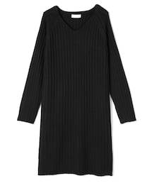 GRL | Vネックリブニットワンピース(ワンピース)