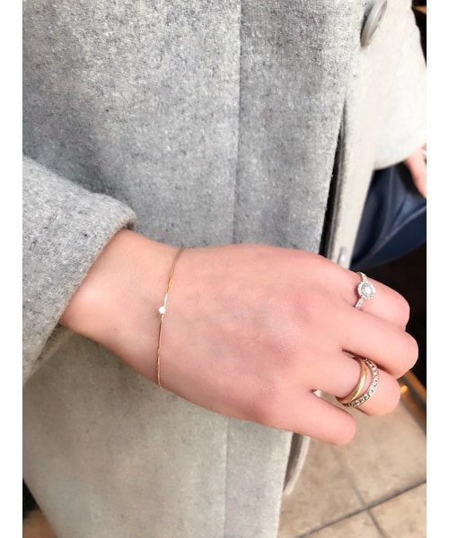 les desseins de DIEU（レデッサンドゥデュー）の「ソリッド・ゴールド・ダイヤモンドバングル（バングル/リストバンド・レディース・ゴールド・17cm,18cm,19cm）」の2枚目の写真