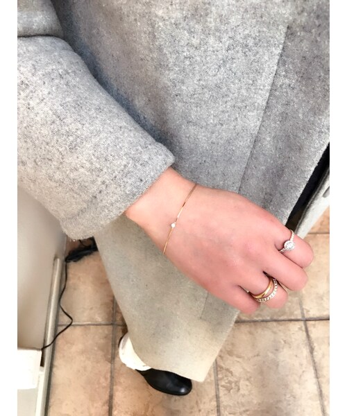 les desseins de DIEU（レデッサンドゥデュー）の「ソリッド・ゴールド・ダイヤモンドバングル（バングル/リストバンド・レディース・ゴールド・17cm,18cm,19cm）」の3枚目の写真