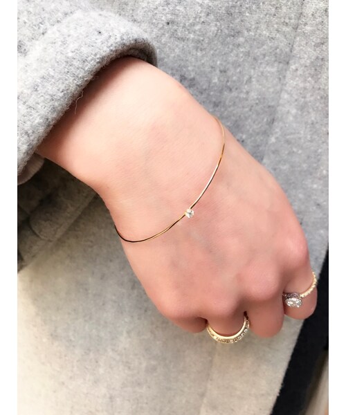 les desseins de DIEU（レデッサンドゥデュー）の「ソリッド・ゴールド・ダイヤモンドバングル（バングル/リストバンド・レディース・ゴールド・17cm,18cm,19cm）」の4枚目の写真