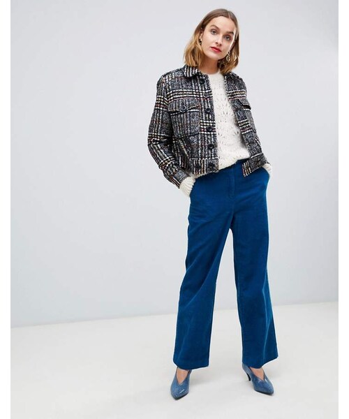 FREE PEOPLE（フリーピープル）の「Free People Eisenhower slouchy checked jacket（ジャケット/アウター・レディース・Black・L/S/XS/M）」の4枚目の写真