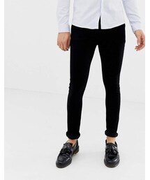 asos | ASOS DESIGN super skinny 12.5oz jeans in black(デニムパンツ)