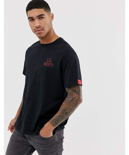 Bershka（ベルシュカ）の「Bershka t-shirt in black with Lil