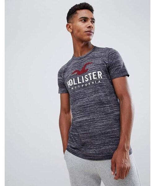 Hollister（ホリスター）の「Hollister muscle fit tshirt tech logo in black marl