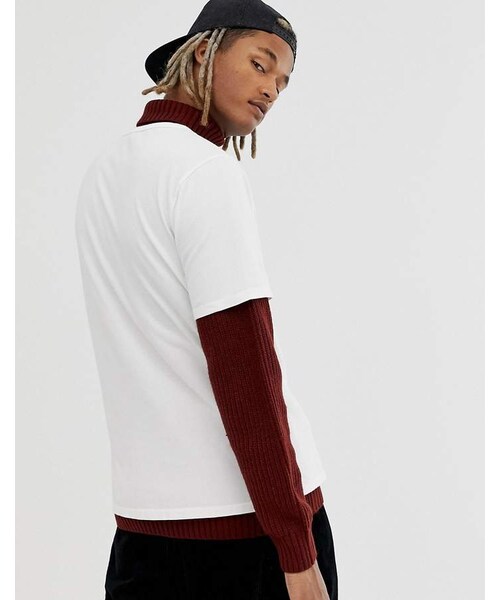 PULL&BEAR（プルアンドベア）の「Pull&Bear X Stranger Things logo t-shirt in white（Tシャツ/カットソー・メンズ・White・XL/M/S/L）」の2枚目の写真