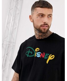 asos | ASOS DESIGN Disney oversized t-shirt with rainbow text(Tシャツ/カットソー)