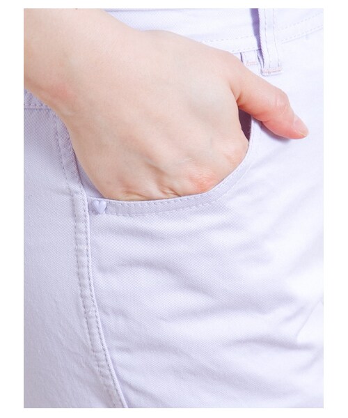 earth music&ecology（アースミュージックアンドエコロジー）の「【Special Price】カラーショートパンツ（ショートパンツ・レディース・ラベンダー/オフホワイト/ライトイエロー/ミント/ライトピンク・L/M/S）」の11枚目の写真