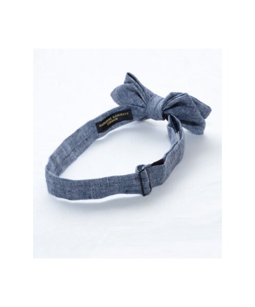KATHARINE HAMNETT LONDON （キャサリンハムネットロンドン）の「LINEN BOW TIE（その他・メンズ・ネイビー/ブルー/ベージュ・FREE）」の4枚目の写真