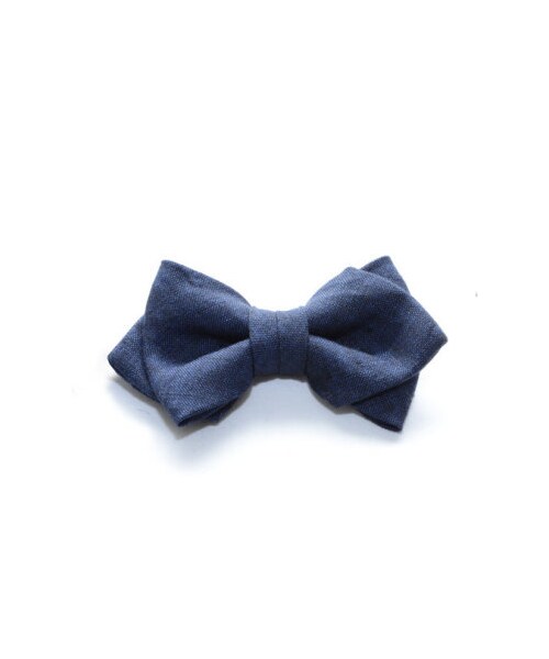 KATHARINE HAMNETT LONDON （キャサリンハムネットロンドン）の「LINEN BOW TIE（その他・メンズ・ネイビー/ブルー/ベージュ・FREE）」の3枚目の写真