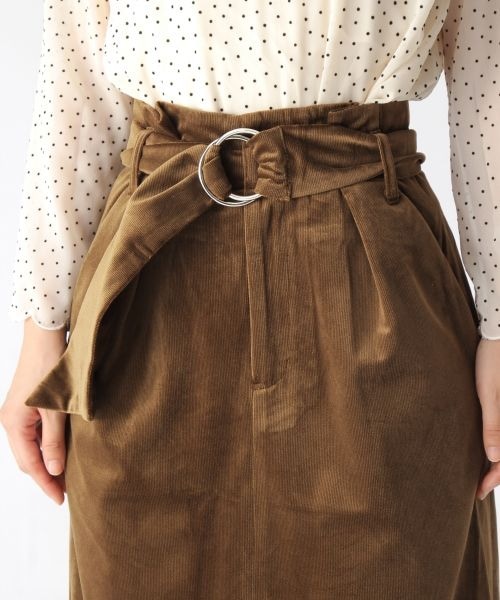 mysty woman（ミスティウーマン）の「ベルト付ベロアタイトスカート（スカート・レディース・ピンク系/ネイビー・F）」の11枚目の写真