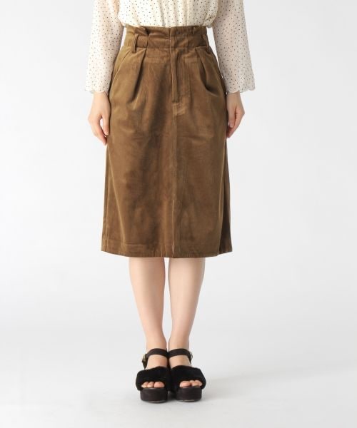 mysty woman（ミスティウーマン）の「ベルト付ベロアタイトスカート（スカート・レディース・ピンク系/ネイビー・F）」の8枚目の写真