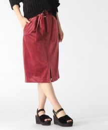 mysty woman | ベルト付ベロアタイトスカート(スカート)