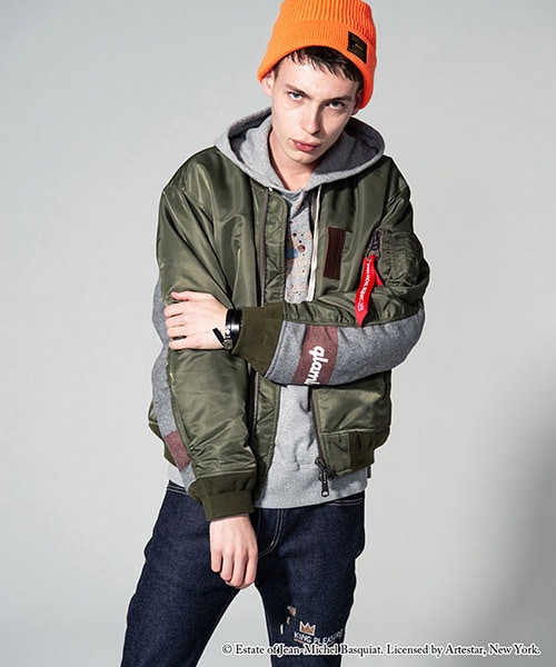 希少Jean-Mischel Basquiat×glamb MA-1 ジャケット 希少Jean-Mischel