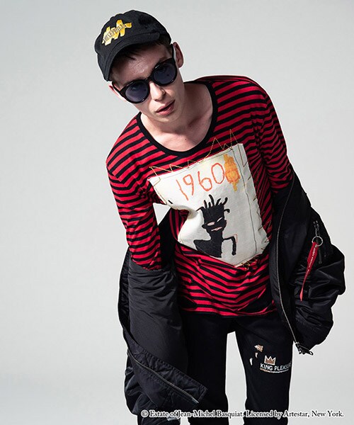 glamb　JEAN-MICHEL BASQUIAT　サルエルパンツ　サイズ1 glamb JEAN-MICHEL BASQUIAT サルエルパンツ サイズ1