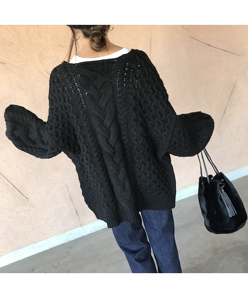 copine（コピン）の「ローゲージざっくりケーブルニットカーディガン（2color）（ニット/セーター・レディース・その他）」の6枚目の写真