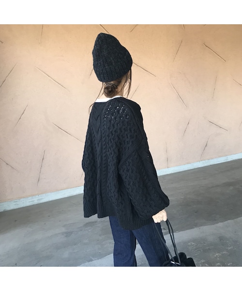 copine（コピン）の「ローゲージざっくりケーブルニットカーディガン（2color）（ニット/セーター・レディース・その他）」の7枚目の写真