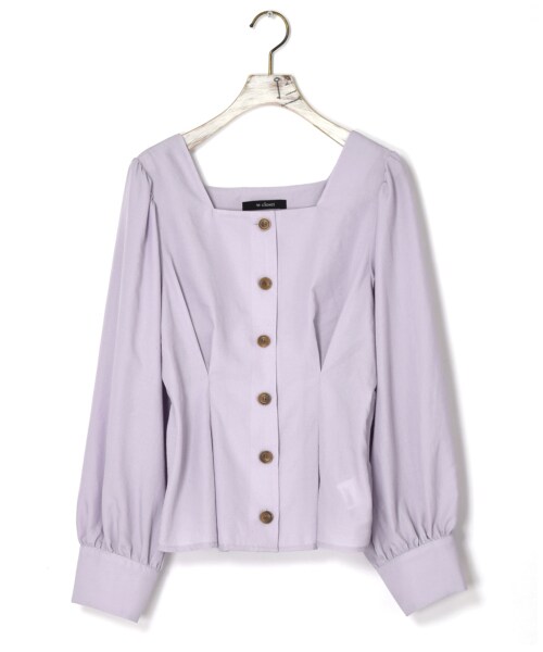 w closet（ダブルクローゼット）の「スパンブロードウエストタックブラウス（トップス・レディース・オフホワイト/ベージュ/ラベンダー/Sグレー・FREE）」の4枚目の写真